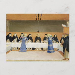 Saint Dominic och hans assistenter Matat av Änglar Vykort