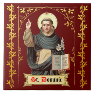 Saint Dominic Preaching (BEN 002) Kakelplatta