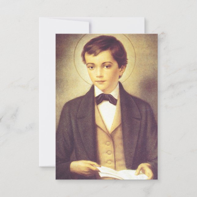 Saint Dominic Savio elev av John Bosco Tack Kort (Framsida)