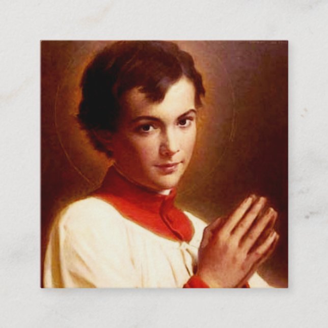 Saint Dominic Savio Fyrkantigt Visitkort (Framsida)