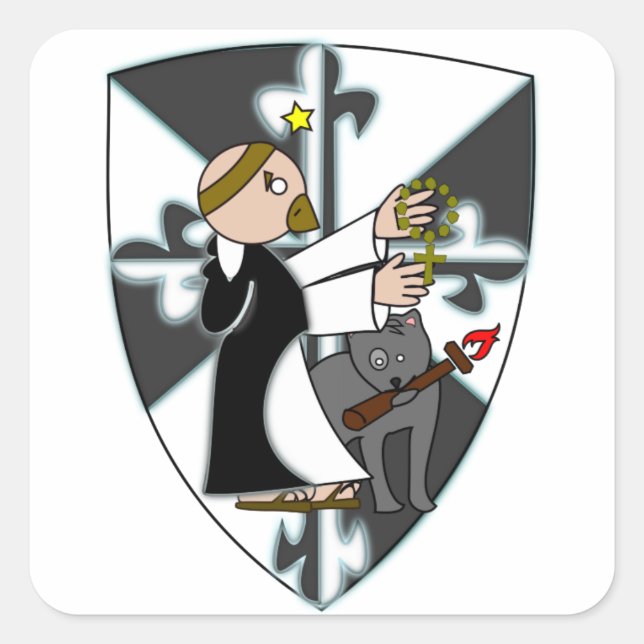 Saint Dominic Sticker Fyrkantigt Klistermärke (Framsida)