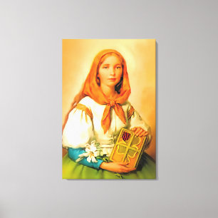 Saint Dymphna Canvastryck