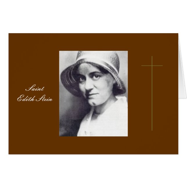 Saint Edith Stein Hälsningskort (Framsidan Horizontal)