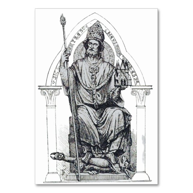 Saint Eleutherius of Tournai Bishop Bordsnummer (Framsidan)