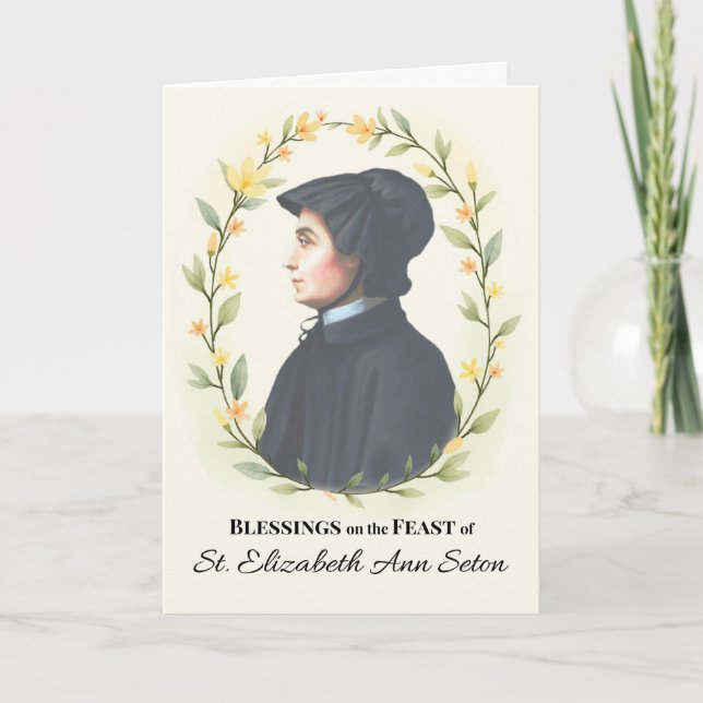 Saint Elizabeth Ann Seton Feast Day Blessings Kort (Framsida)