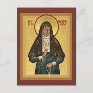 Saint Elizabeth, New Martryr Prayer Card Vykort