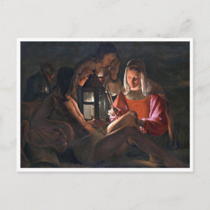 Saint Embraced av Irene, La Tour Vykort