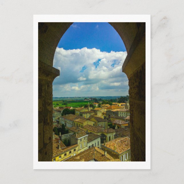 Saint-Émilion Frankrike Architecture Fransk Girond Vykort (Framsida)