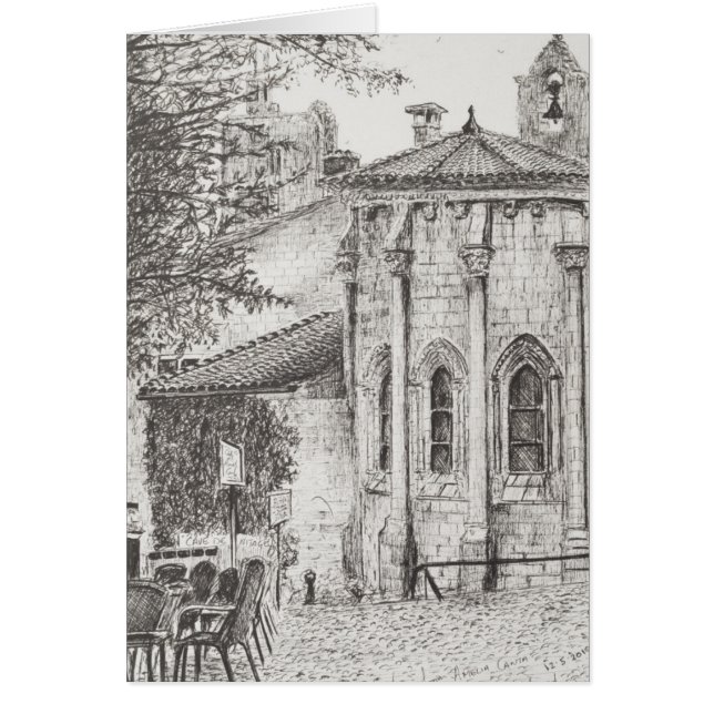 Saint.Emilion-frankriken 2010 Hälsningskort (Framsidan)