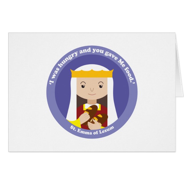 Saint Emma av Lesum Hälsningskort (Framsidan Horizontal)