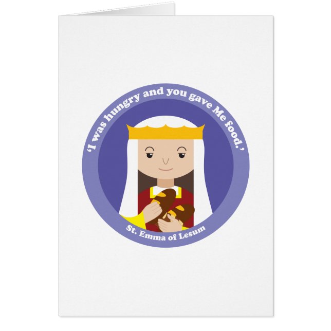 Saint Emma av Lesum Hälsningskort (Framsidan)