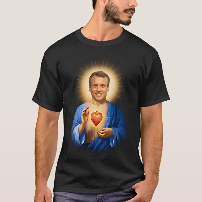 Saint Emmanuel Macron Prayer T Shirt (Framsida)