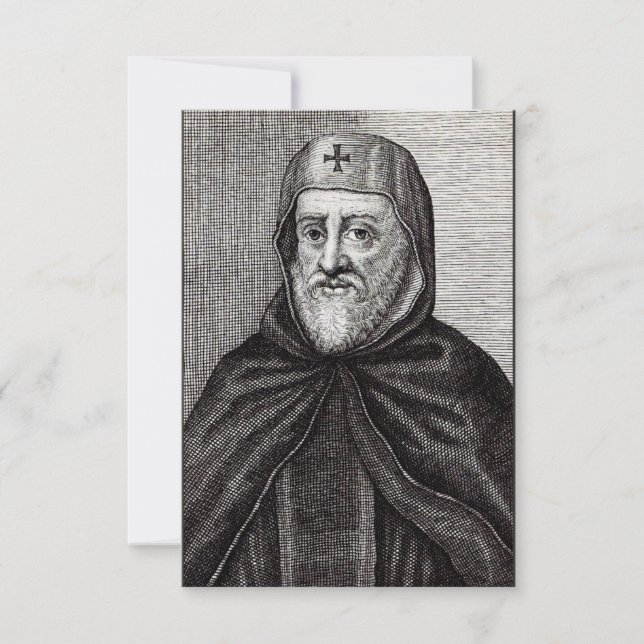 Saint Ephrem, syrisk kristen teologian Tack Kort (Framsida)