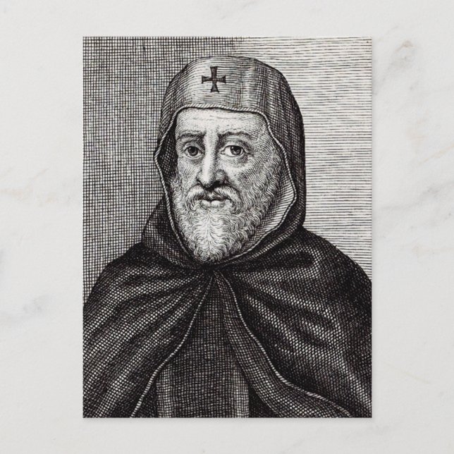 Saint Ephrem, syrisk kristen teologian Vykort (Framsida)