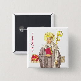 Saint Etheldreda (Audrey) (P 003)-knapp Knapp