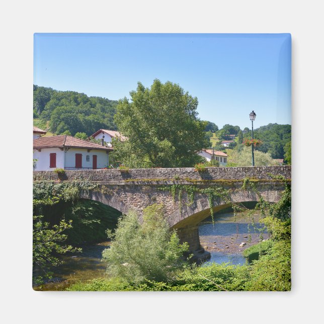 Saint-Etienne-de-Baigorry i Frankrike Helgdag Post Magnet (Framsidan)