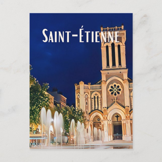 Saint-Étienne Photo Vintage  Vykort (Framsida)