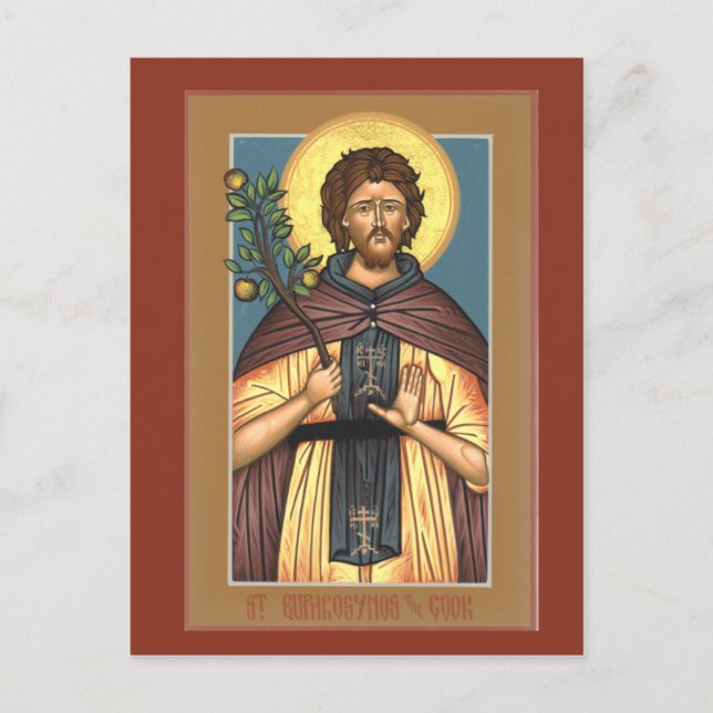 Saint Euphrosynos, Cook Prayer Card Vykort (Framsida)