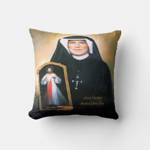 Saint Faustina Divine Mercy by Litany Lane Kudde