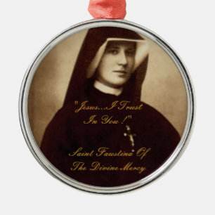 SAINT FAUSTINA OF THE DIVINE MERCY JULGRANSPRYDNAD METALL