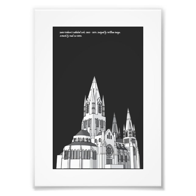 Saint Finbarres katedral Riverside Print Fototryck (Framsidan)