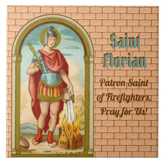 Saint Florian of Lorch (BK 32) Tile 1 Kakelplatta (Framsidan)