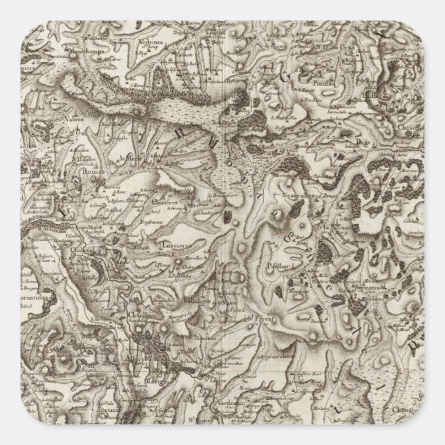 Saint Flour Fyrkantigt Klistermärke (Framsida)