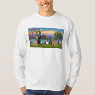 Saint Fraancis - 3 hundar, 2 katter ++ T Shirt
