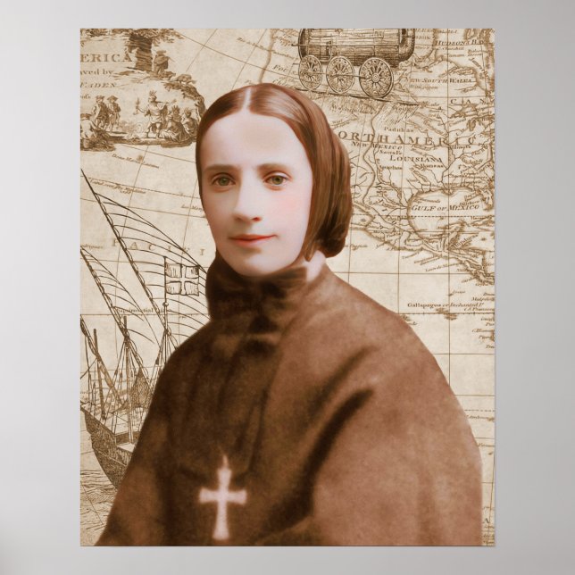 Saint Frances Cabrini-katolska Saint Poster (Framsidan)