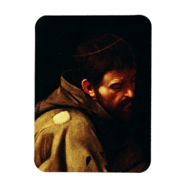 Saint Francis av Assisi av Caravaggio Magnet
