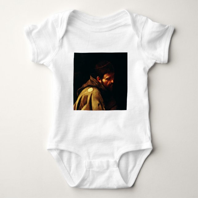 Saint Francis av Assisi av Caravaggio T Shirt (Framsida)