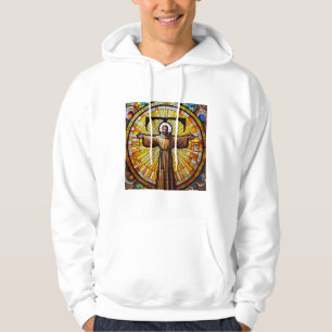 Saint Francis av Assisi som franciskanerska Tau 3 Hoodie