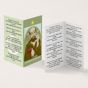 Saint Francis Canticle i Sol Visitkort