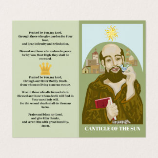 Saint Francis Canticle i Sol Visitkort