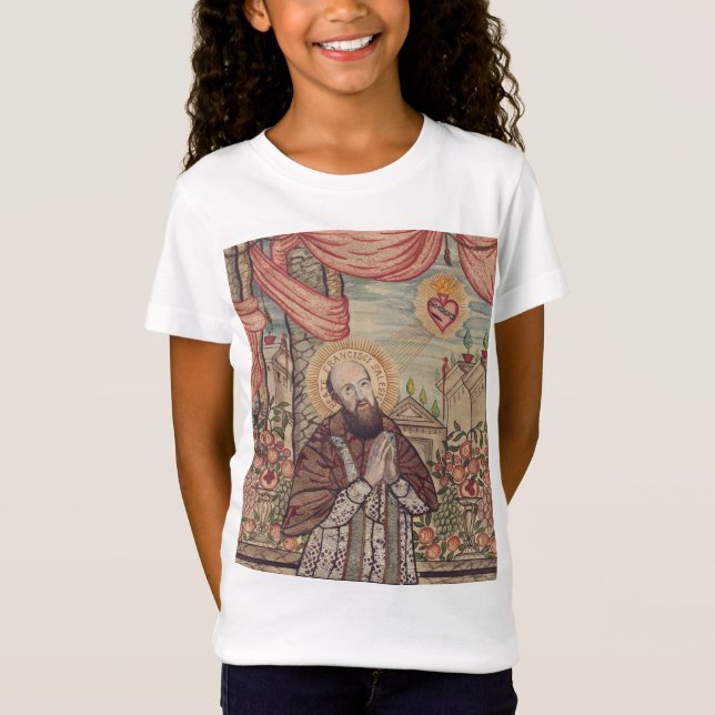 Saint Francis de Sales Bishop T Shirt (Framsida)