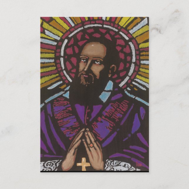 Saint Francis de Sales Prayer Card Tack Kort (Framsida)