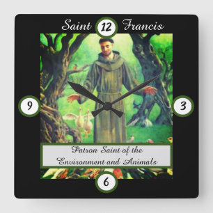 Saint Francis Fyrkantig Klocka