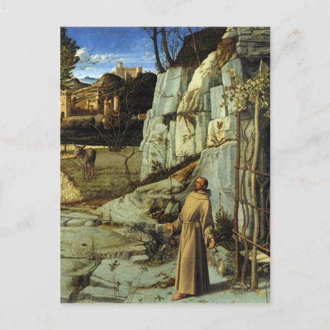 Saint Francis i Desert av Giovanni Bellini Vykort (Framsida)
