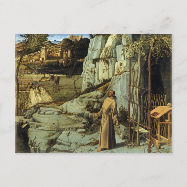 Saint Francis i Desert av Giovanni Bellini Vykort (Framsida)