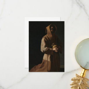 Saint Francis i Meditation av Francisco Zurbaran Tack Kort