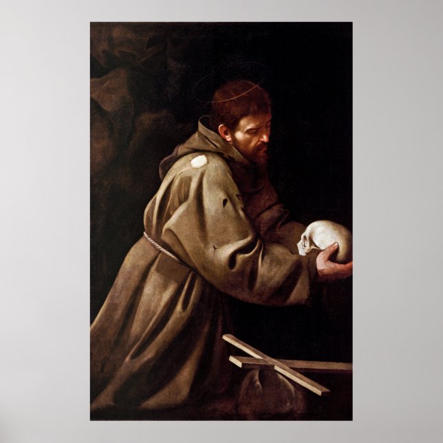 Saint Francis i Prayer - Caravaggio Poster (Framsidan)