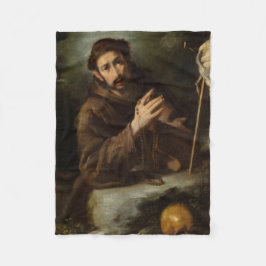 Saint Francis i Prayer (Christian Faith) Fleecefilt