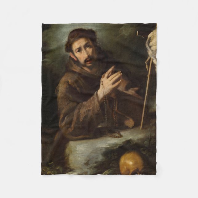 Saint Francis i Prayer (Christian Faith) Fleecefilt (Framsidan)