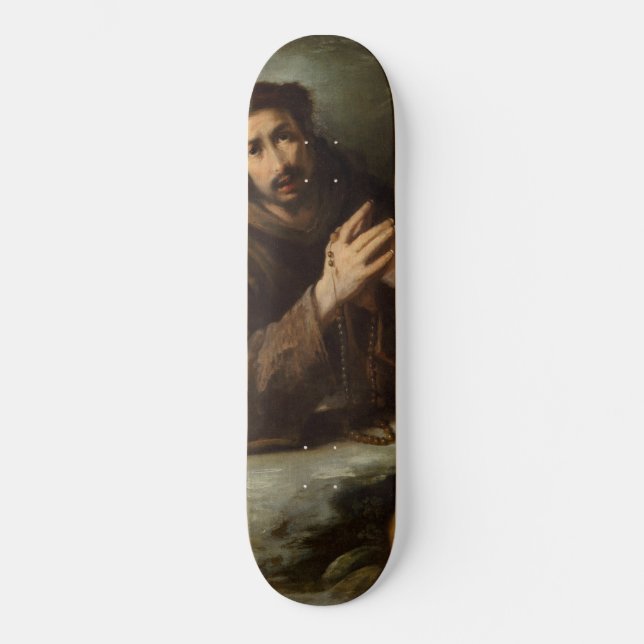 Saint Francis i Prayer (Christian Faith) Mini Skateboard Bräda 18,5 Cm (Framsida)
