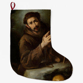 Saint Francis i Prayer (Christian Faith) Stor Julstrumpa