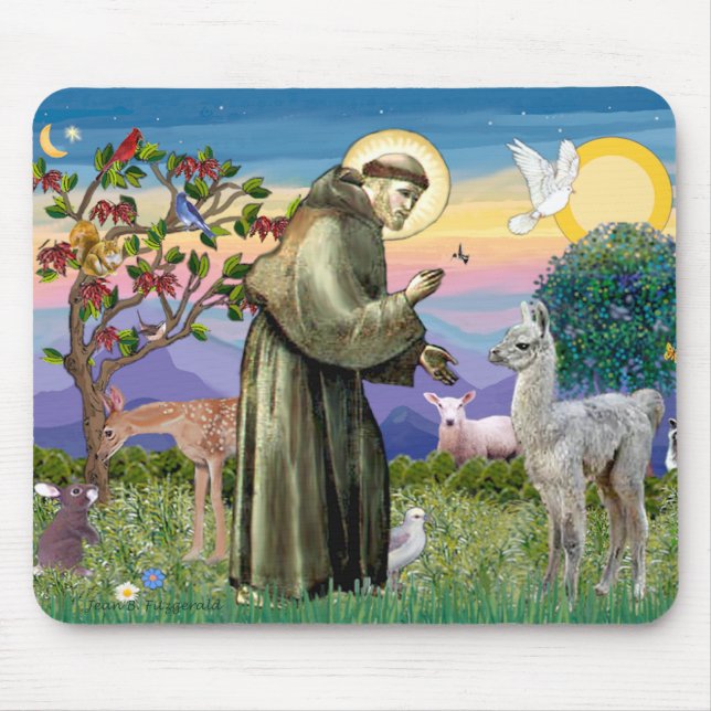 Saint Francis och Llama Baby Musmatta (Framsidan)