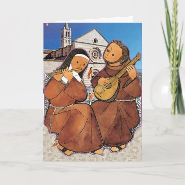 Saint Francis och Saint Clare av Assisi-kort Kort (Framsida)