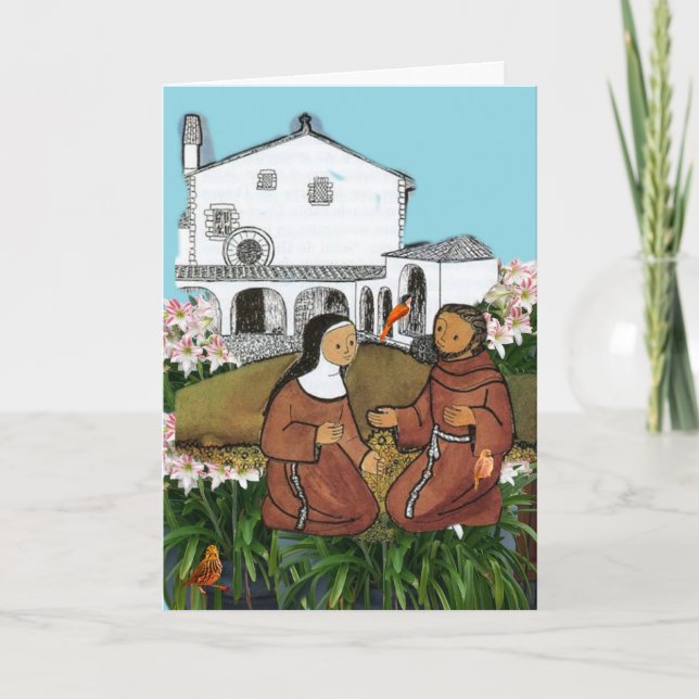 Saint Francis och Saint Clare av Assisi-kort Kort (Framsida)