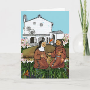 Saint Francis och Saint Clare av Assisi-kort Kort