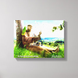 Saint Francis och sermonprediken för fåglar Canvastryck